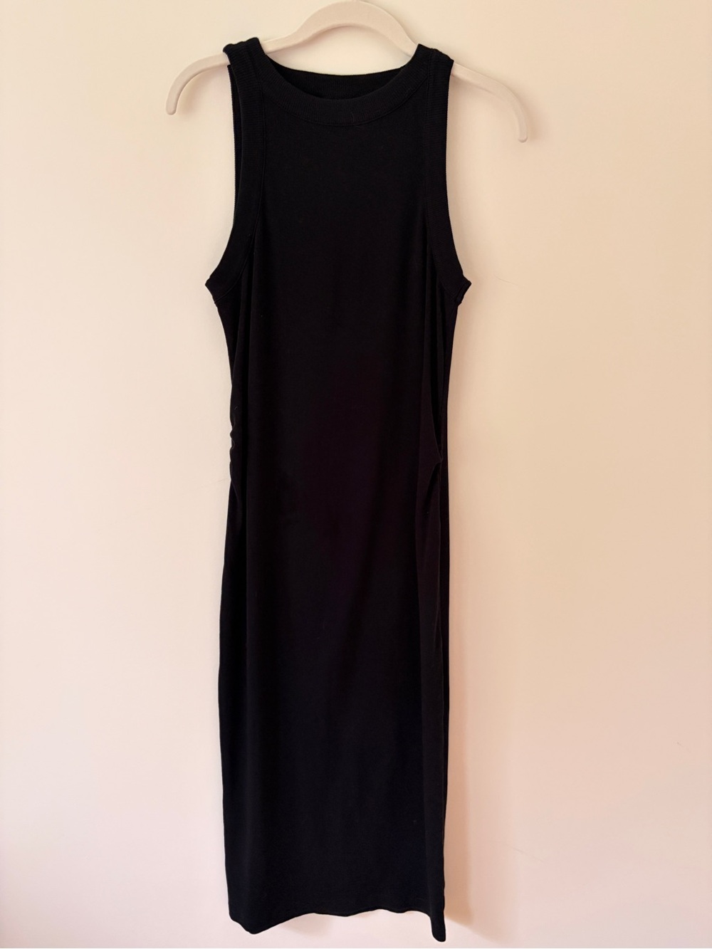ASOS Maternity Black Ribbed Tank Midi Dress